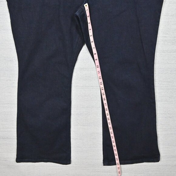 Torrid Super Stretch Luxe Slim Boot Stretch Flare Leg Dark Wash Blue Jeans 20R - Picture 16 of 16